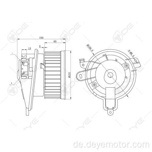 12V -Gebläsemotor für Peugeot 306 Partner Citroen